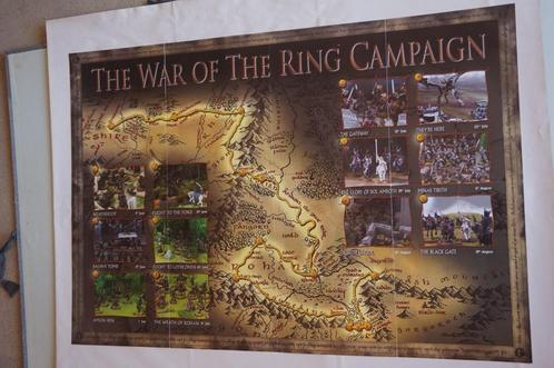 LOTR War of the Ring Campaign poster / 2005, Hobby en Vrije tijd, Wargaming, Zo goed als nieuw, Lord of the Rings, Toebehoren