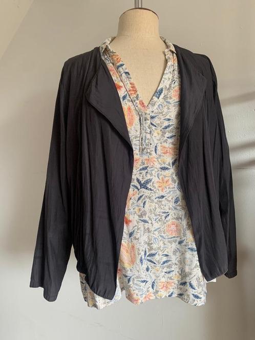 American Vintage vestje blouse jasje grijs aubergine M: 38, Kleding | Dames, Truien en Vesten, Zo goed als nieuw, Maat 38/40 (M)