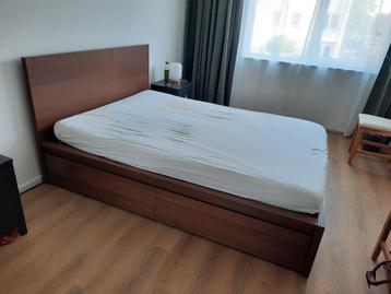 Ikea Malm bed 140x200cm bruin - afbeelding 3 Ikea Malm bed 140x200cm bruin - afbeelding 3