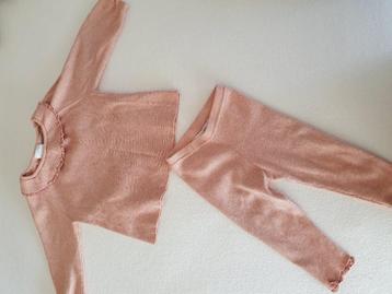 ️ Roze setje Zara mt 86 broek en truitje 4,50