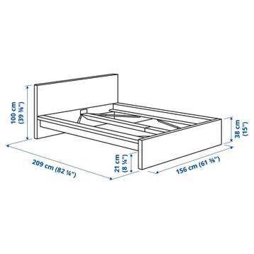 IKEA Malm bed 140x200 frame + lattenbodem (zonder matras) - afbeelding 5 IKEA Malm bed 140x200 frame + lattenbodem (zonder matras) - afbeelding 5