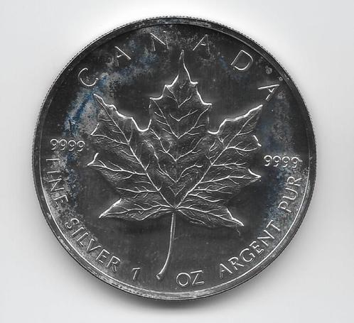 Canada 5 dollars 1994 "Maple Leaf"  KM# 187, Postzegels en Munten, Munten | Amerika, Losse munt, Noord-Amerika, Zilver, Verzenden