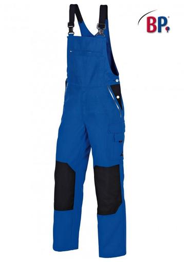 BP Tuinbroek blauw met stretchbretels maat 52 nieuw