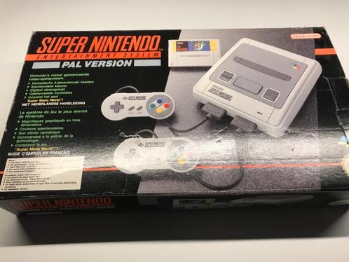 Nintendo SNES big box edition + 6 snes games cib, Spelcomputers en Games, Games | Nintendo Super NES, Gebruikt, Ophalen of Verzenden