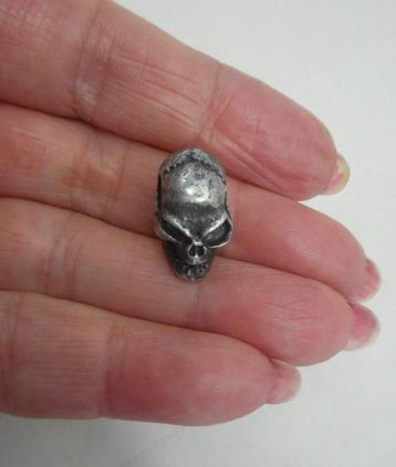 Zilveren skull hangertje nr.1028