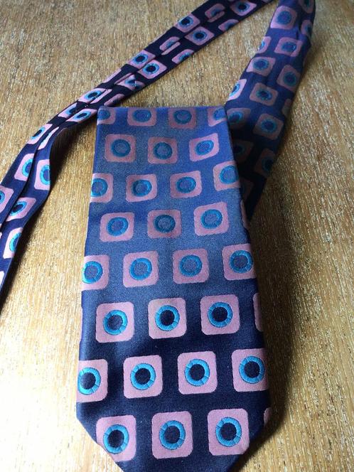Vintage stropdas, paars met blauw., Kleding | Heren, Stropdassen, Zo goed als nieuw, Blauw, Ophalen of Verzenden