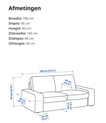 Ikea Bank Kivik 2 Persoons - afbeelding 4 Ikea Bank Kivik 2 Persoons - afbeelding 4