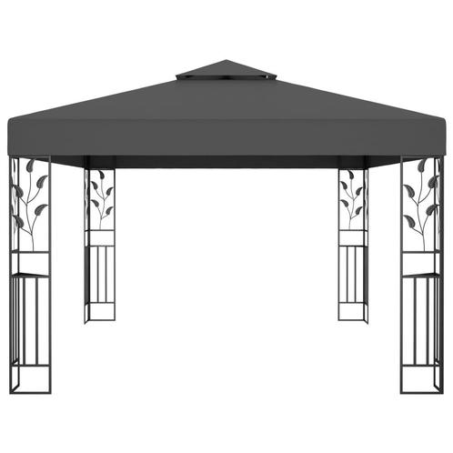 Prieel met dubbel dak 3x4 m antraciet gratis bezorgd, Tuin en Terras, Partytenten, Nieuw, Paviljoen, 2 meter of meer, Minder dan 5 meter