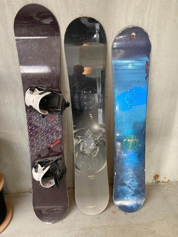 snowboard snowboards, 3 stuks