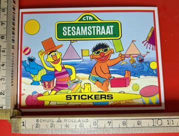 Vintage sticker boekje Sesamstraat als nieuw Bert Ernie