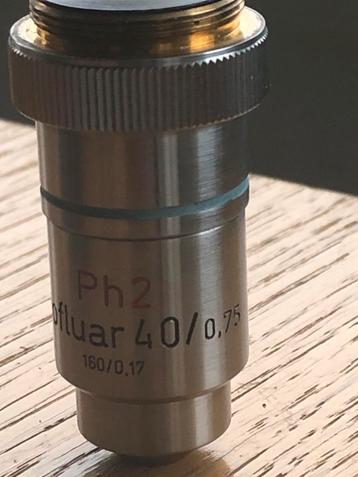 Zeiss Neofluar 40x NA 0.75 Ph 2 microscoop objectief