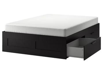 IKEA Brimnes Bed 160x200 + Matrassen - afbeelding 1 IKEA Brimnes Bed 160x200 + Matrassen - afbeelding 1