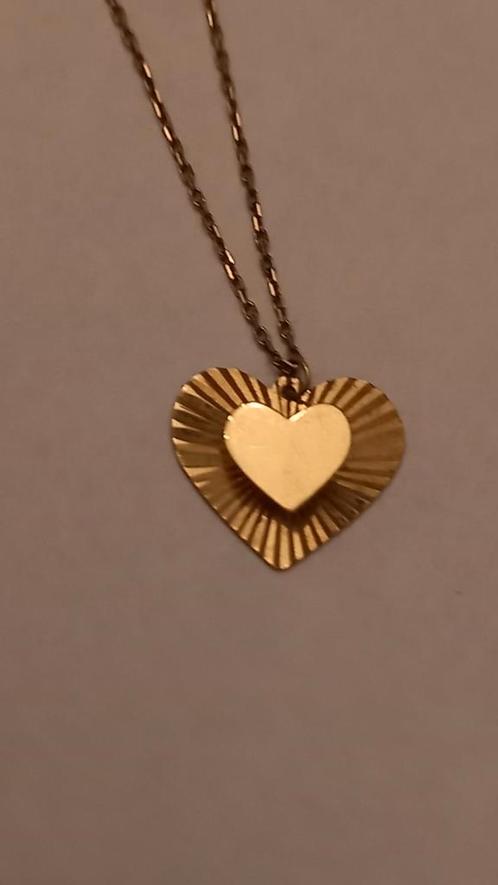 Gouden ketting met hanger, Sieraden, Tassen en Uiterlijk, Kettingen, Gebruikt, Goud, Goud, Met hanger, Ophalen of Verzenden