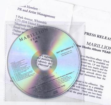 Marillion : FEAR - full album UK Promo CD  2016