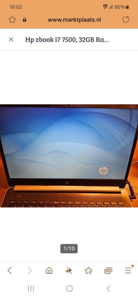 Hp zbook i7 7500, 32GB Ram M.2 SSD Windows 11 64bit, Computers en Software, Overige Computers en Software, Zo goed als nieuw, Ophalen