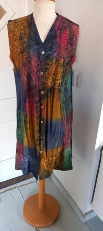 lange grote batik tuniek  jurk borduur pailletjes-boho ibiza