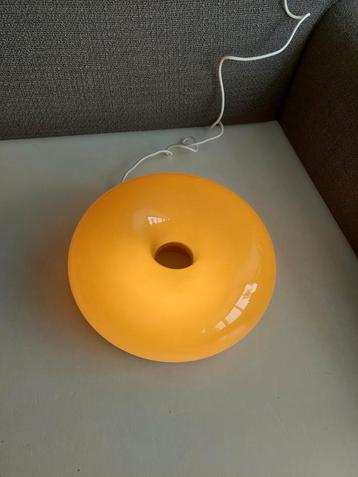 IKEA Varmblixt Led-lamp tafel/muur, oranje glas/rond, 30 cm