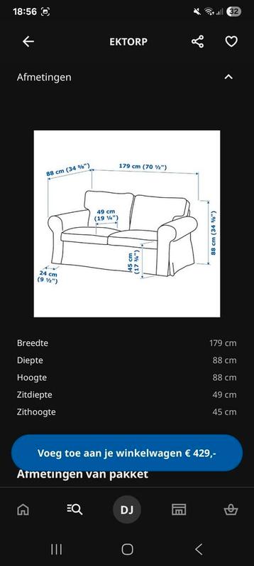 Ikea Ektorp 2-zits Bank - Beige - afbeelding 5 Ikea Ektorp 2-zits Bank - Beige - afbeelding 5