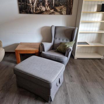 Ikea Oorfauteuil Sandtrom & Ektorp Voetenbank - afbeelding 1 Ikea Oorfauteuil Sandtrom & Ektorp Voetenbank - afbeelding 1