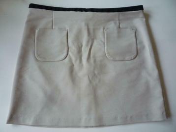 H&M Mooie zandkleurige beige nette korte rok - Maat 38 M