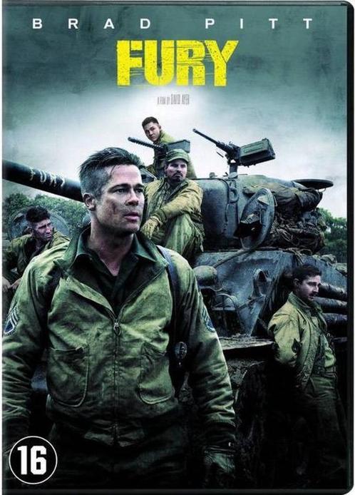 DVD - Fury (Brad Pitt), Cd's en Dvd's, Dvd's | Actie, Zo goed als nieuw, Oorlog, Vanaf 16 jaar, Ophalen of Verzenden