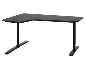 Ikea BEKANT hoekbureau links, 160x110 cm, zwart gebeitst ess - afbeelding 1 Ikea BEKANT hoekbureau links, 160x110 cm, zwart gebeitst ess - afbeelding 1