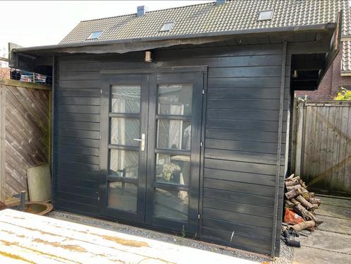 Tuinhuis met openslaande deuren, Tuin en Terras, Tuinhuizen, Gebruikt, Tuinhuis, Hout, 250 tot 500 cm, 200 tot 400 cm, Zonder ramen