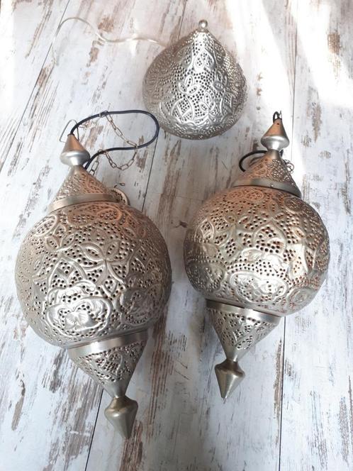 Set Marokkaanse lampen, 2x hangend, 1x staand, Huis en Inrichting, Lampen | Wandlampen, Zo goed als nieuw, Ophalen of Verzenden