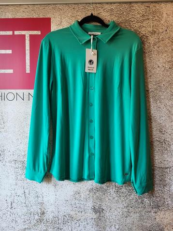 Angelle Milan travelstof blouse mint XXL/44 NIEUW twv €49.95