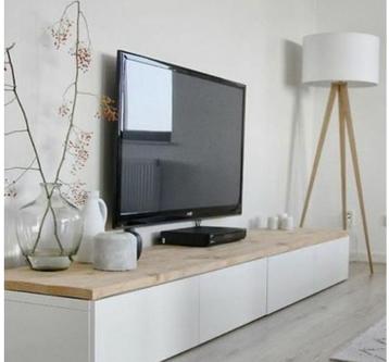 Ikea Besta tv meubel 2 stuks 120x42x38 excl houten paneel - afbeelding 1 Ikea Besta tv meubel 2 stuks 120x42x38 excl houten paneel - afbeelding 1