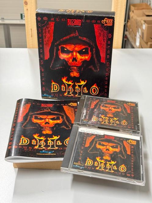 Diablo II uit 2000 Big box-versie — vintage Pc Game Compleet, Spelcomputers en Games, Games | Pc, Zo goed als nieuw, 1 speler