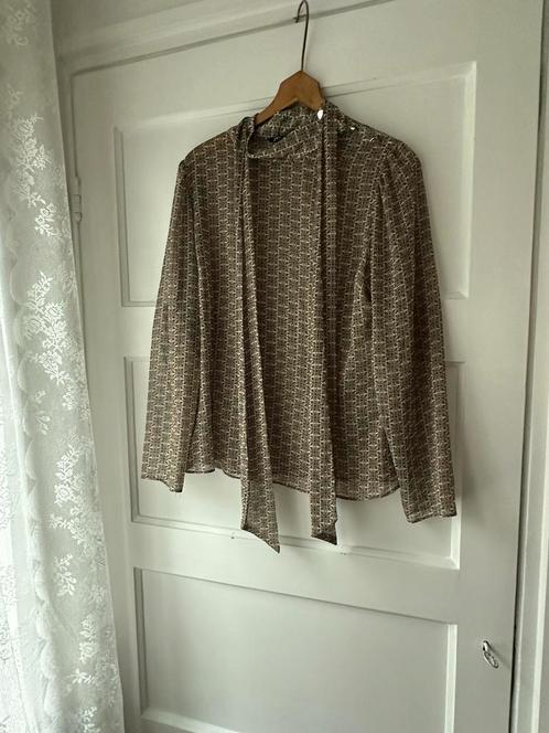 Voile geprinte strikkraag tuniek blouse Zara maat L 40 42, Kleding | Dames, Blouses en Tunieken, Zo goed als nieuw, Maat 42/44 (L)