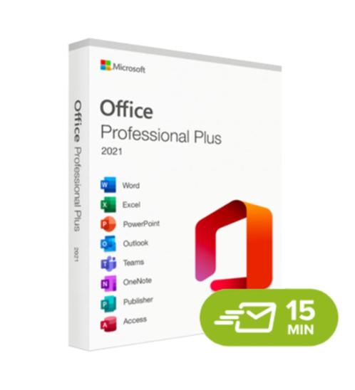 Microsoft Office 2021 Professional Plus -Direct Installeren✅, Computers en Software, Office-software, Nieuw, Windows, Access, Excel