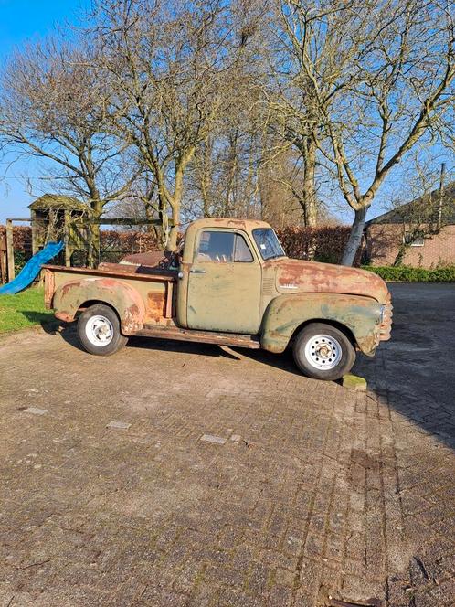 Chevrolet 3100 groen/patina 1953 met potentie!, Auto's, Oldtimers, Particulier, Ophalen