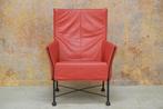 ZGANieuw! rode leren Montis Charly design fauteuil!