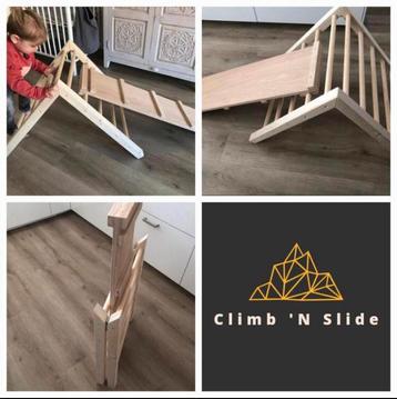 *Nieuw* Houten montessori klimrek set “Climb ‘N slide” 