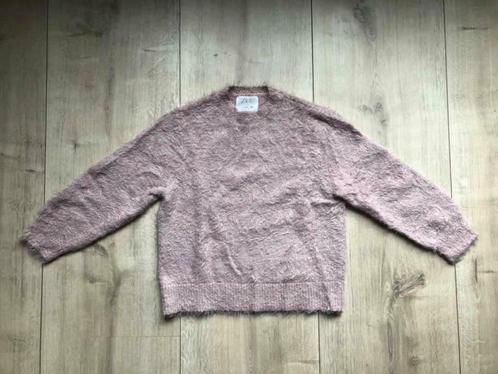 Zara roze fluffy trui - Maat: 152, Kinderen en Baby's, Kinderkleding | Maat 152, Zo goed als nieuw, Ophalen of Verzenden