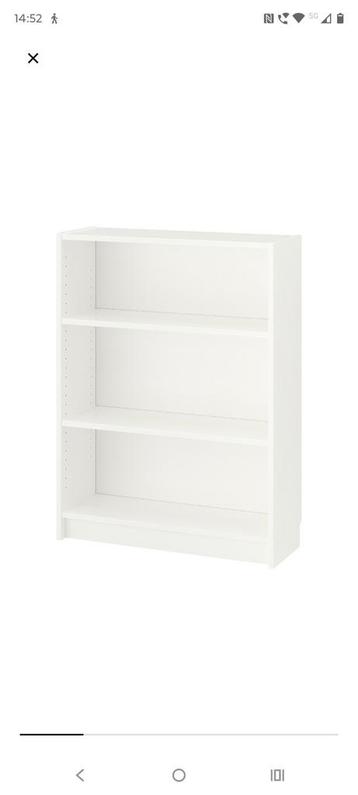 2x Ikea Billy Kast 80x28x106 cm Wit - afbeelding 1 2x Ikea Billy Kast 80x28x106 cm Wit - afbeelding 1
