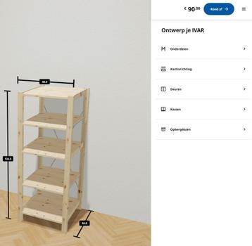 NIEUW! IVAR stellingkast 48x50x124 massief grenen - afbeelding 6 NIEUW! IVAR stellingkast 48x50x124 massief grenen - afbeelding 6