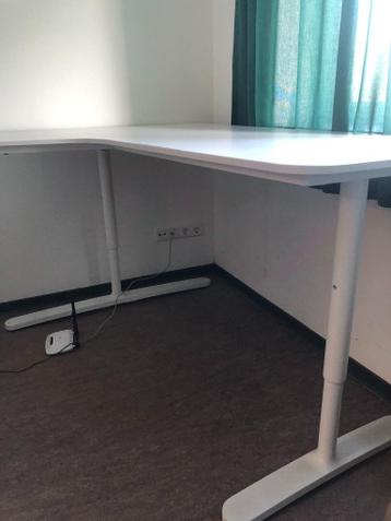 Wit hoek-bureau verstelbare hoogte - afbeelding 3 Wit hoek-bureau verstelbare hoogte - afbeelding 3