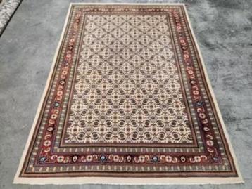 Handgeknoopt oosters wol tapijt Herati crème 250x350cm