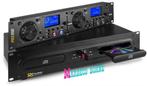 Dubbele CD,SD,USB,MP3 speler, Twin 19inch rack, PDX350