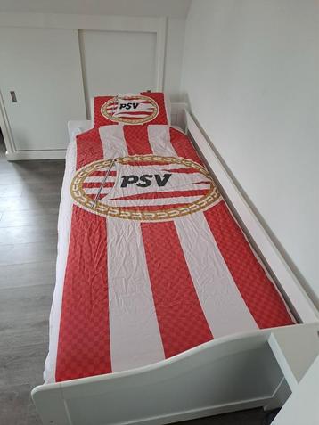 1 persoons dekbedovertrek PSV Eindhoven rood wit gestreept
