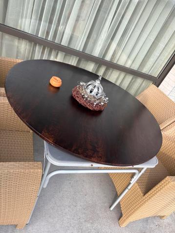 Ronde mangohouten tafel - 130cm doorsnede