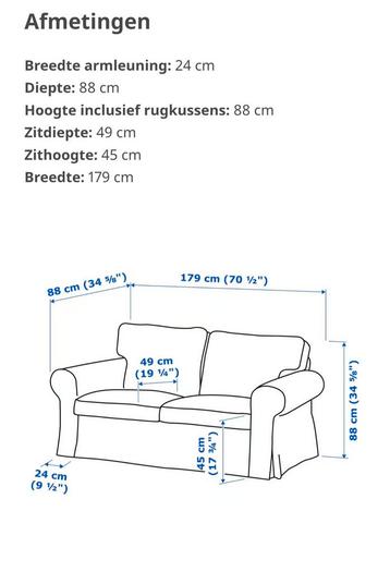 Ikea Ektorp 2-zitsbank beige goede staat - afbeelding 10 Ikea Ektorp 2-zitsbank beige goede staat - afbeelding 10