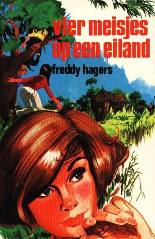 Vier meisjes op een eiland - Freddy Hagers  Marjan en haar, Boeken, Kinderboeken | Jeugd | 13 jaar en ouder, Gelezen, Verzenden