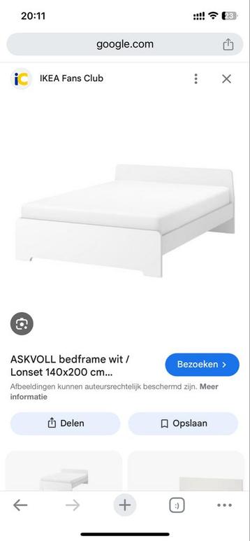 IKEA Askvoll Bed 140cm - Tweepersoonsbed - afbeelding 2 IKEA Askvoll Bed 140cm - Tweepersoonsbed - afbeelding 2
