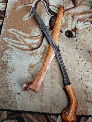 Antieke Pedang Zward Tar Tar Pamor Trembalo Jawa Hout SUU11