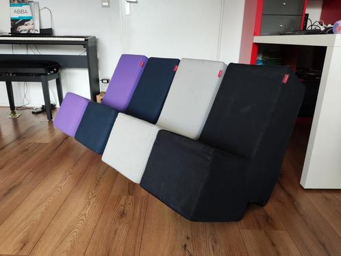 4 Lummel stoelen zwart grijs blauw paars, Huis en Inrichting, Stoelen, Gebruikt, Ophalen