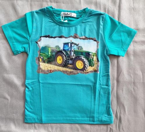 T Shirt met Tractor Print John Deere 110/116 (302), Kinderen en Baby's, Kinderkleding | Maat 116, Nieuw, Jongen, Shirt of Longsleeve